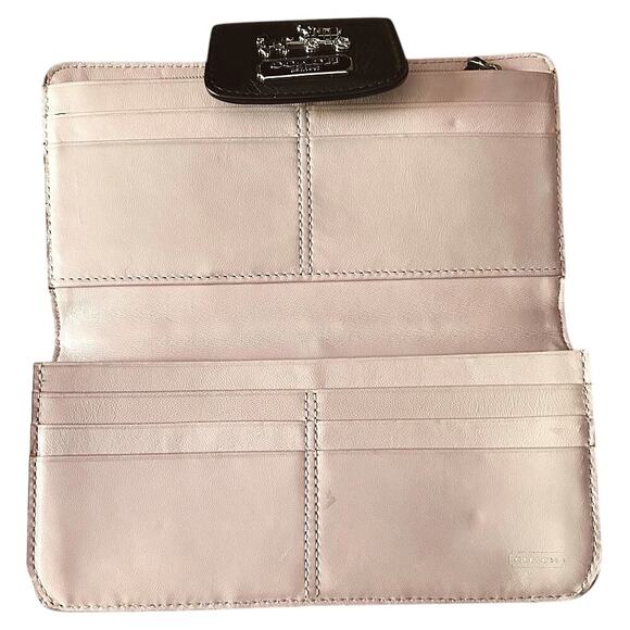 Coach Vintage Signature Madison Op Art Horse & Carriage Black & Silver Wallet - Picture 7 of 7